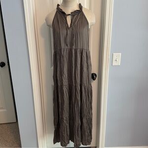 Sofia Italy Small Midi Dress ~ Sleeveless Tiered Classic Lagenlook